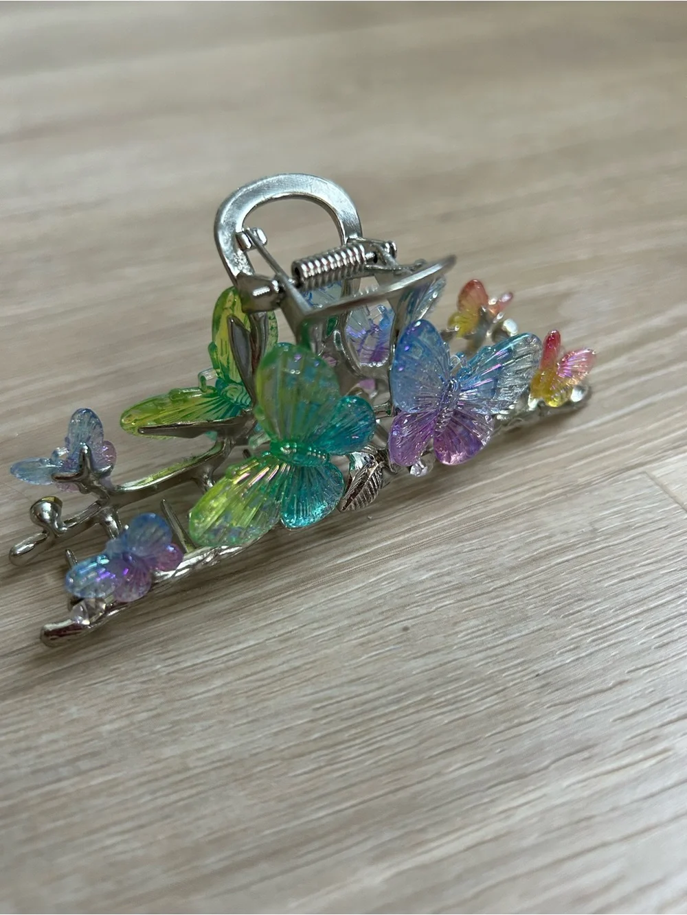Iridescent Multicolor Butterfly Hair Clip - Women Accessories